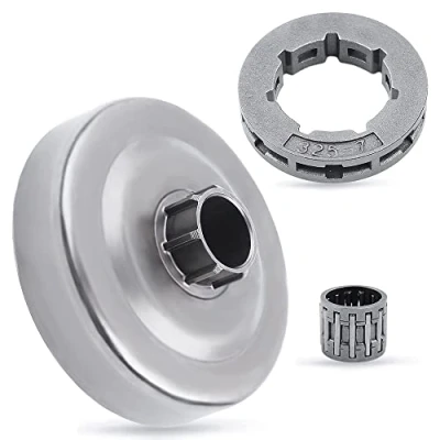 Image of .325&quot; 7T Clutch Drum Sprocket Rim Needle Bearing Kit for Husqvarna 55 51 50 154 254 Chainsaw Replacement New Parts