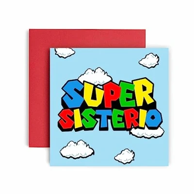 Image of Huxters Birthday Cards for Women Super Sister Happy Card Birthday, Mother’s Day with Lovely Red Envelope Funny (Sister)