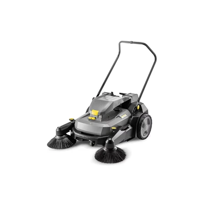 Image of EUROKRAFTpro Cordless Push Along Sweeper with Flat Pleated Filter Electric Container Capacity 45L