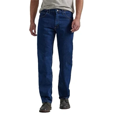 Image of Wrangler Authentics Men&#039;s Classic Five Pocket Regular Fit Straight Leg Jean, Dark Indigo Flex, 36W / 32L