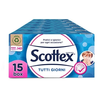 Image of Scottex Box Everyday 15 Boxes of 140 Veline 3670g