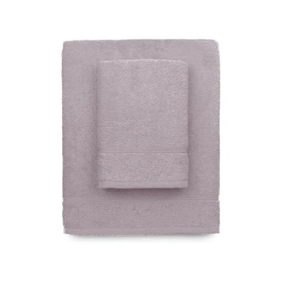 Image of zer0bed, Lilac Bath Towels, Set of 2 Face Towel, Bidet Plain Colour, Lilac, 100% Cotton,