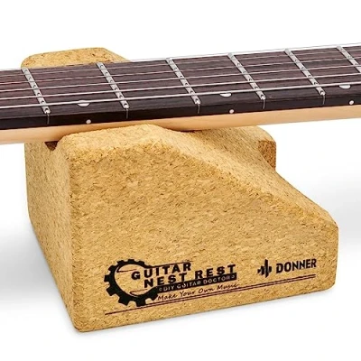 Image of Donner Guitar Neck Rest, Cradle Support Pillow for String Instrument Changing Strings Repair Clean Care Tool