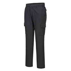 Image of Portwest S231 Durable Flex Stretch Slim Combat Trousers Black Short, 30
