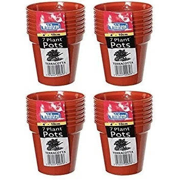 Image of Whitefurze 10 CM / 4&quot; Garden Pot Set, Terracotta