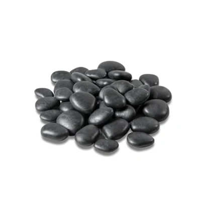 Image of Kalapanta Recycled Plastic Decorative pebbles for Pots, Painting, Aquariums, House, Garden (Size S, Ø 2 5 cm, about 75 pieces, Black)