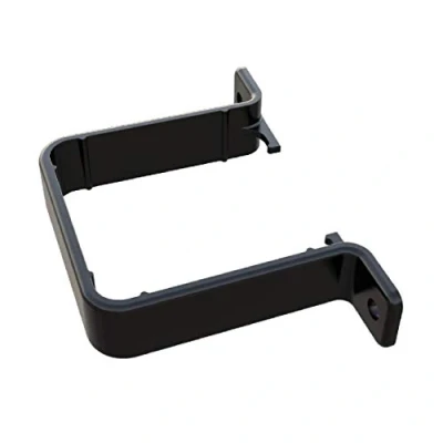 Image of 4 x Black Square 65mm Flush Downpipe Brackets, Freeflow Low Profile