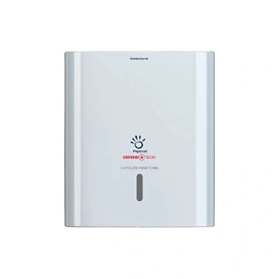 Image of Papernet Defend Tech Antibacterial Dispenser for V folded and C Hand Towels 416143, Made of Recycled Plastic, Maximum Capacity 2.5 Packs, Dimensions 33.6 x 14.5 30cm