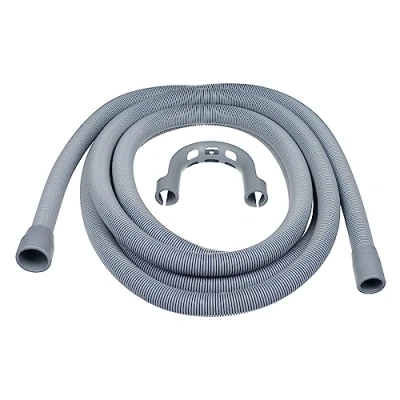 Image of Invero Universal Washing Machine and Dishwasher Replacement Drain Waste Outlet Pipe Hose Hook Kit 29mm 22mm Fitting Straight Ends with 4 Metre Length (4m)