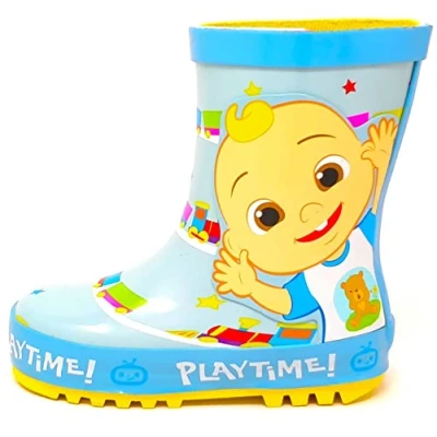 Image of CoComelon Kids Boys/Girls Wellies Blue (7 UK Child, numeric_7)