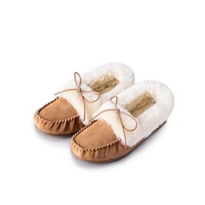 Image of Lakeland Leather Ladies&#039; Sheepskin Moccasins (6 UK, Tan, numeric_6)