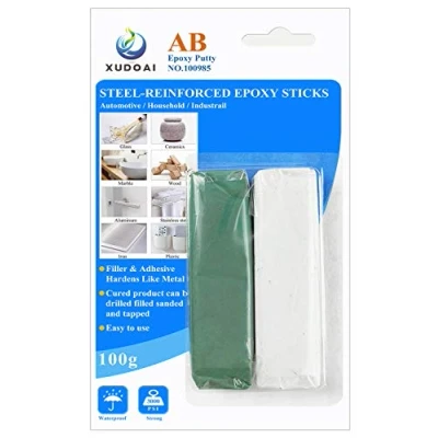 Image of Epoxy Putty Stick, XUDOAI 100g Hard and Fast Repair Glue Metal, Plastic, Glass, Ceramic Multi Purpose Cracks, Fills for Quick Fixes