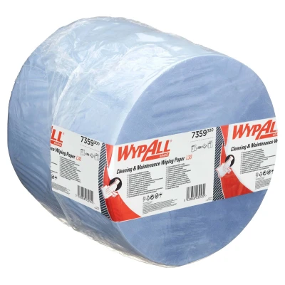 Image of WypAll L30 Cleaning &amp; Maintenance Blue Wiping Paper 7359 Extra Wide Long Jumbo Roll 1 x 1,000 3 Ply Wipers