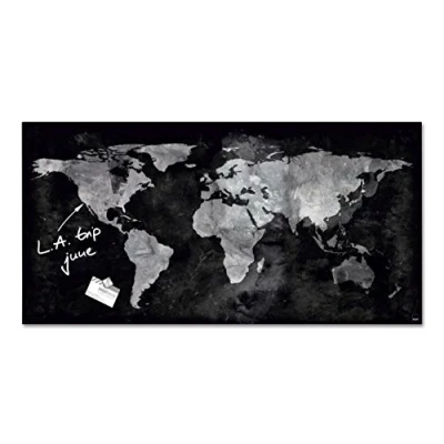 Image of SIGEL GL270 Premium Glass magnetic Board, glossy surface, 91 x 46 cm, easy mounting, Black Artverum