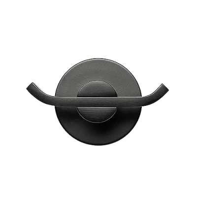 Image of Croydex Metra Flexi Fix Double Robe Hook, Matt Black