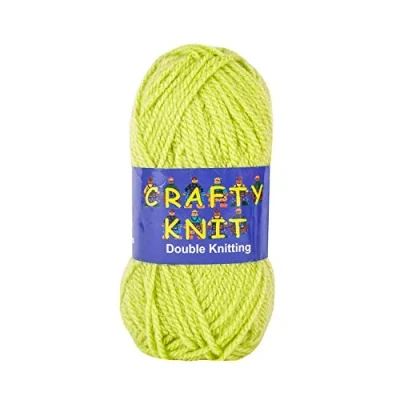 Image of Lime Crafty Knit Double Knitting Sewing &amp; Crochet Craft Wool Yarn Coloured Balls 25g