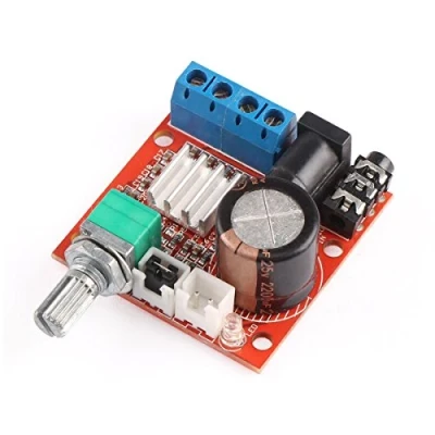 Image of DollaTek Mini 2.0 Hi fi Electronic Stereo Audio Assembled Amplifier Portable AMP 10W+10W 2 Channel Class D DC 12V Digital Booster Board Module for CD MP3 MP4 PC Speaker