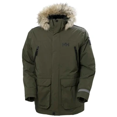 Image of Helly Hansen Men&#039;s Reine Parka Jacket, Green, L UK