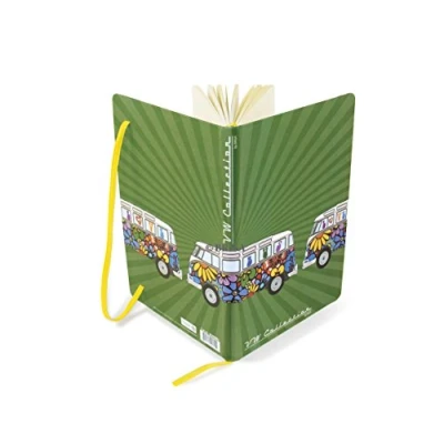 Image of BRISA VW Collection Volkswagen NotebookDiaryWriting Book, Lined with Hardcover Binding in T1 Bus, Beetle, GTI Design DIN A5 (T1 Bus/Love Bus)
