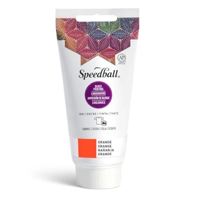 Image of Speedball Art Products Fabric Ink, Paper, Orange, 2.5 Ounce