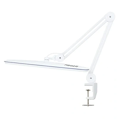 Image of Neatfi XL 2,200 Lumens LED Task Lamp with Base, 24W, 117 Pcs SMD LED, 58CM Ultra Wide Lamp, 4 Level Brightness Dimmable, Eye Caring Glare Free (CCT, White)