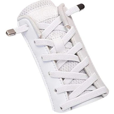 Image of SULPO Elastic laces with metal tip without ties No tie shoe adult and kids for trainers, sneakers, work sports shoes One Size Adjustable