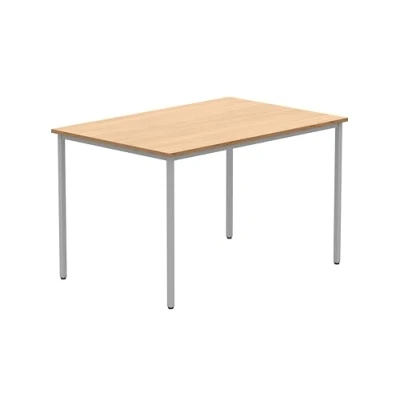 Image of Office Hippo Essentials, Sturdy &amp; Robust Computer, Stylish Home Office, Ideal Desk Table for Any Work Space, Height Adjustable Feet, 5 Year Guarantee, Norwegian Beech, 120 x 80 cm