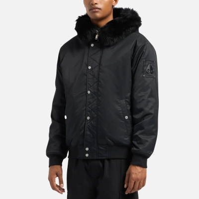 Image of Moose Knuckles Denali Mens Bomber Jacket Black Size Large