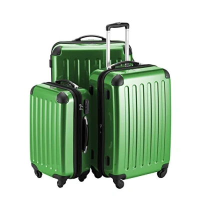 Image of HAUPTSTADTKOFFER Alex Set of 3 Hard side Luggages Trolley Suitces Expandable, (S, M &amp; L), green