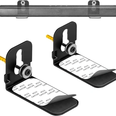 Image of Bracket Mount Compatible with Samsung, Sony, LG, Panasonic, JBL, Sharp, Denon, JVC, Yamaha, Canton, Philips, Bose and More Soundbar Wall Kit Sound Bar Mounting (Black)