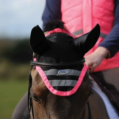 Image of WeatherBeeta Reflective Ear Bonnet, Pink, Full