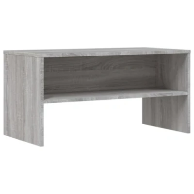 Image of vidaXL Engineered Wood TV Cabinet Grey Sonoma Finish, Sturdy Stand with Storage Compartment, Ideal for Modern Living Space (80x40x40 cm)