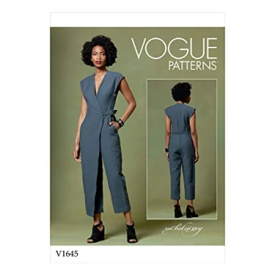 Image of Vogue Patterns V1645Z Misses Pants, Jumpsuits &amp; Shorts, Paper, White, Various