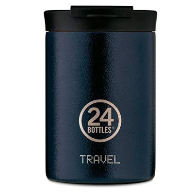 Image of 24Bottles Travel Tumbler Stainless Steel in Deep Blue with 350 ml Dimensions 8 cm x 12.5 416