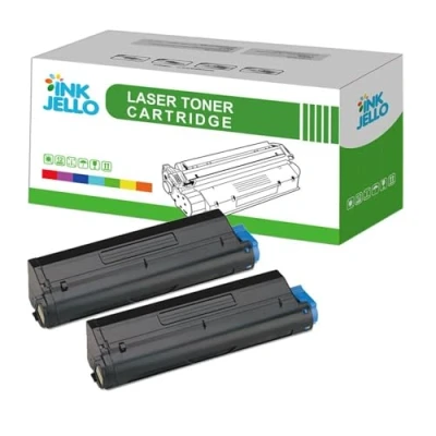 Image of InkJello Compatible Toner Cartridge Replacement for Oki B410 470 MB480 (Black, 2 Pack)