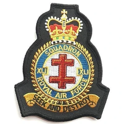 Image of 41 Squadron RAF Royal Air Force Official Crest Embroidered Patch