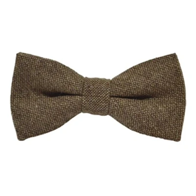 Image of King &amp; Priory Highland Weave Hessian Brown Bow Tie