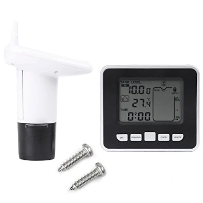 Image of TOPINCN Lcd Temperature Display Water Level Sensor With Inner Receiver Tank Liquid Depth Gauge