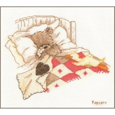 Image of Vervaco Popcorn Cuddle Up Counted Cross Stitch, Multi Colour