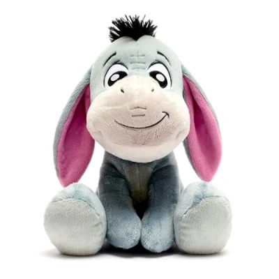 Image of Disney Store Official Eeyore Big Feet Soft Toy, Winnie the Pooh, 26.5cm/10.4, Small Grey Cuddly Donkey Kids Plush Character Figure, Suitable for Ages 0+