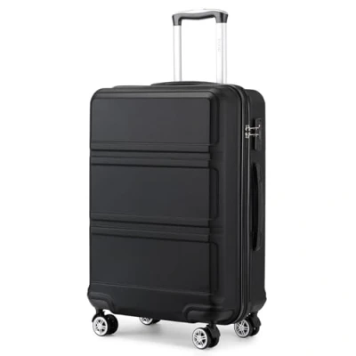 Image of Kono Large Suitcase 28 Inch Lightweight 4 Wheel and Sturdy ABS Hard Case Trolley Carry On Hand Luggage with TSA Lock for Travel Business Holiday,(Black,Large 28&quot;)
