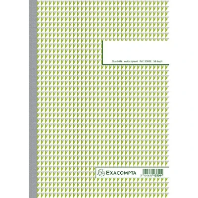 Image of Exacompta Ref. 3300AE 1 Manifold squared 5x5 50 numbered carbonless sheets in 2 copies (1 original + copy) A4 format FSC certified made France