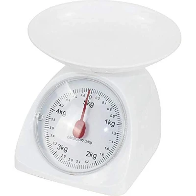 Image of NEW 5KG KITCHEN SCALE WEIGHING COOKING FOOD WEIGHT ROUND MECHANICAL TRADITIONAL