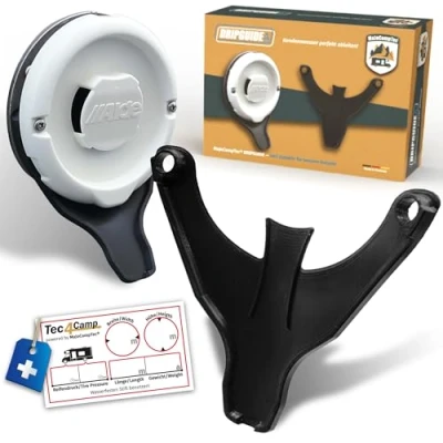 Image of Manufaktur3D Condensation drain, chimney sign, drain for lid, cover, exhaust fi, heating on motorhome, caravan, (type Alde, black)