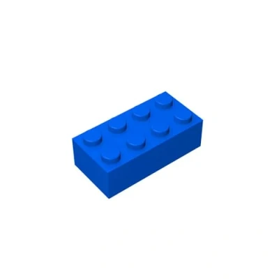 Image of TTEHGB TOY Classic Bulk Brick Block 2x4, 100 Piece Building Bricks Blue, Compatible with Parts 3001 and All Major Brands (Colour:Blue)