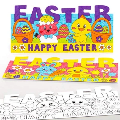 Image of Baker Ross Easter Colour In Pop Up Cards Pack of 10, for Kids (AT533)