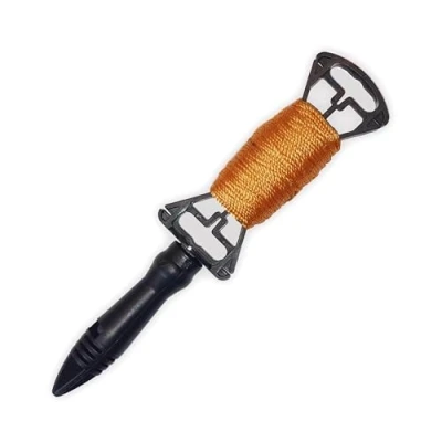 Image of 30M Builders Line Masonary String Line, Orange Brick on Rotating Spool Garden Twine Chalk Tool