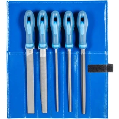 Image of PFERD Workshop File Set in PVC Roll Bag, 5 Files, Cross Cut H3, 200 mm, 11800533 Suitable for Finishing and