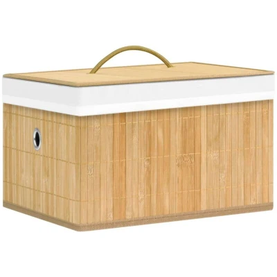 Image of vidaXL Bamboo Storage Boxes 4 pcs
