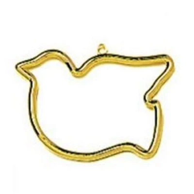 Image of Vervaco Frame: Plastic: Bird Shaped: 6 x 9cm: Gold, 9 1 cm